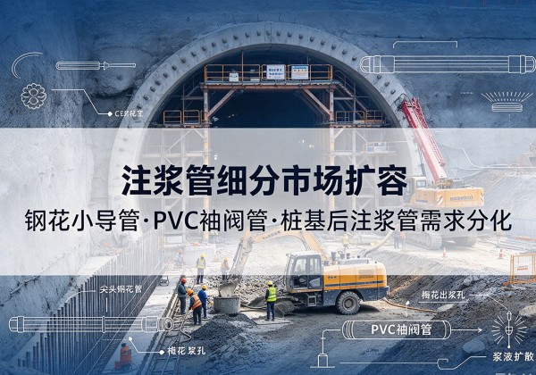 墨脱注浆管细分市场扩容，隧道钢花小导管、PVC 袖阀管、桩基后注浆管需求分化